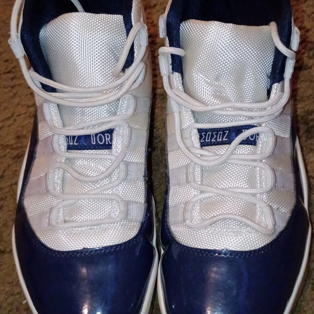 Kids Navy and White Sneakers